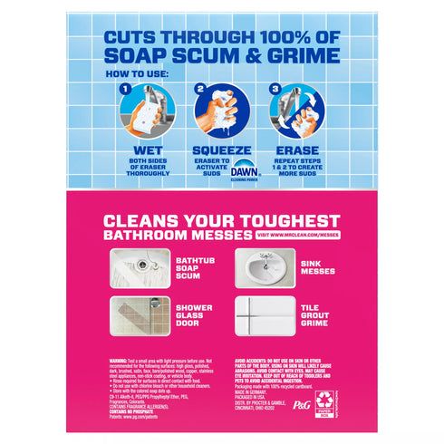 Mr. Clean 2-In-1 Bathroom Magic Eraser Sponges, 11 ct.